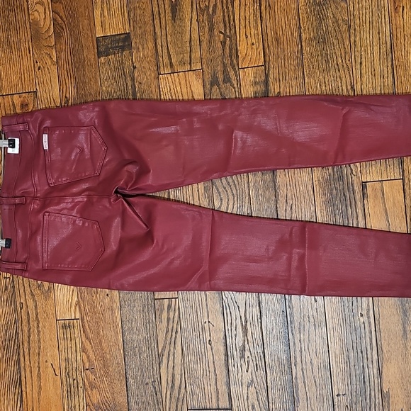 HUDSON JEANS Natalie Midrise Super Skinny Maroon Jeans Size 28 - Picture 3 of 6